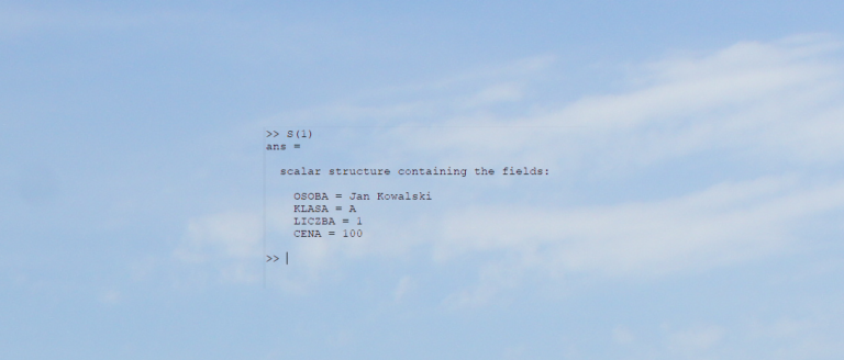 Octave w obliczeniach: struktury (1)
